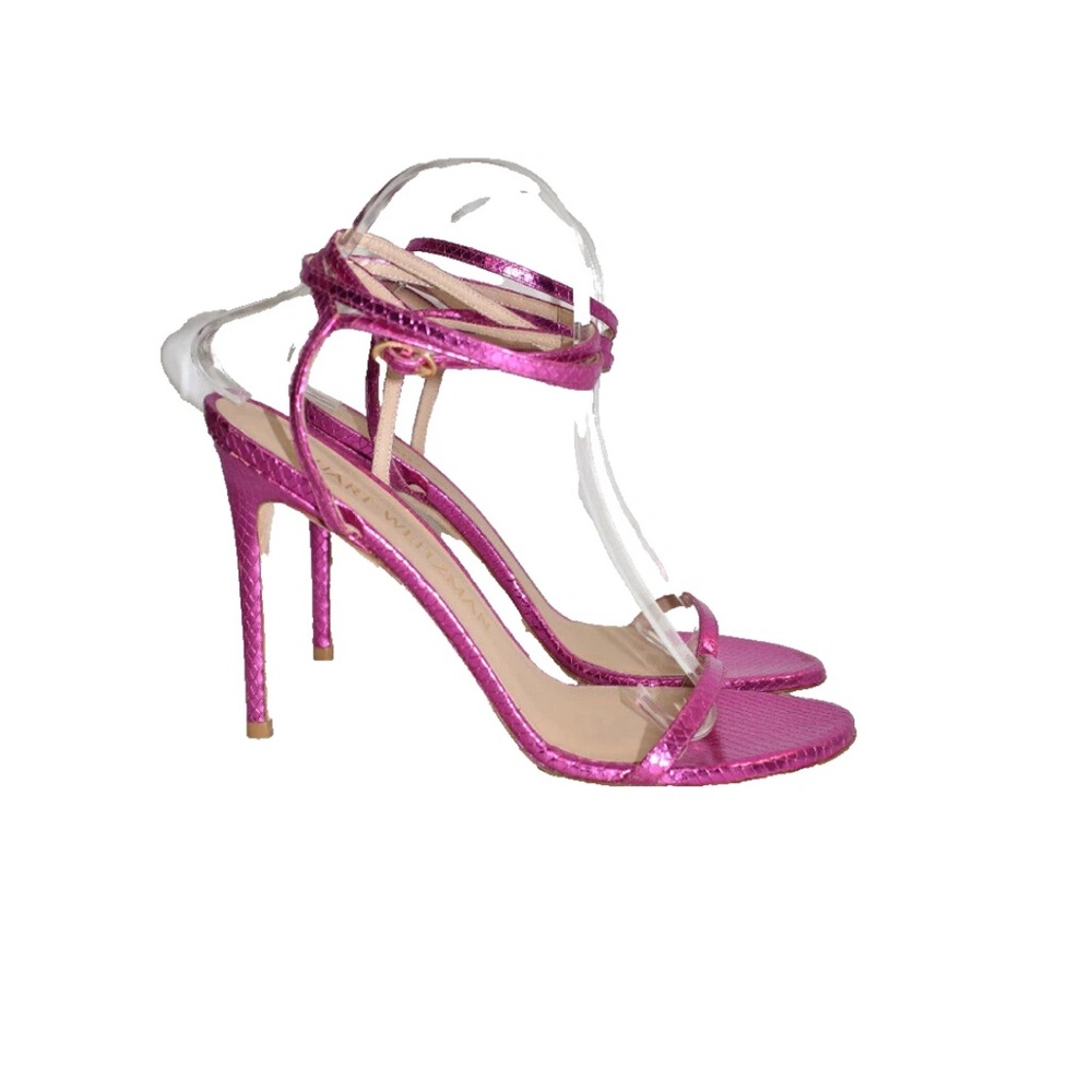 STUART WEITZMAN
Barelynude 100 Wrap Sandal NUDIST LEATHER PINK Size 8.5 NWB - Picture 6 of 14